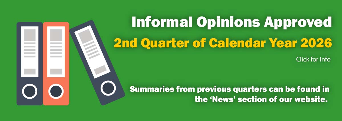 Informal Opinions Approved for the 2nd Quarter of Fiscal Year 2026
